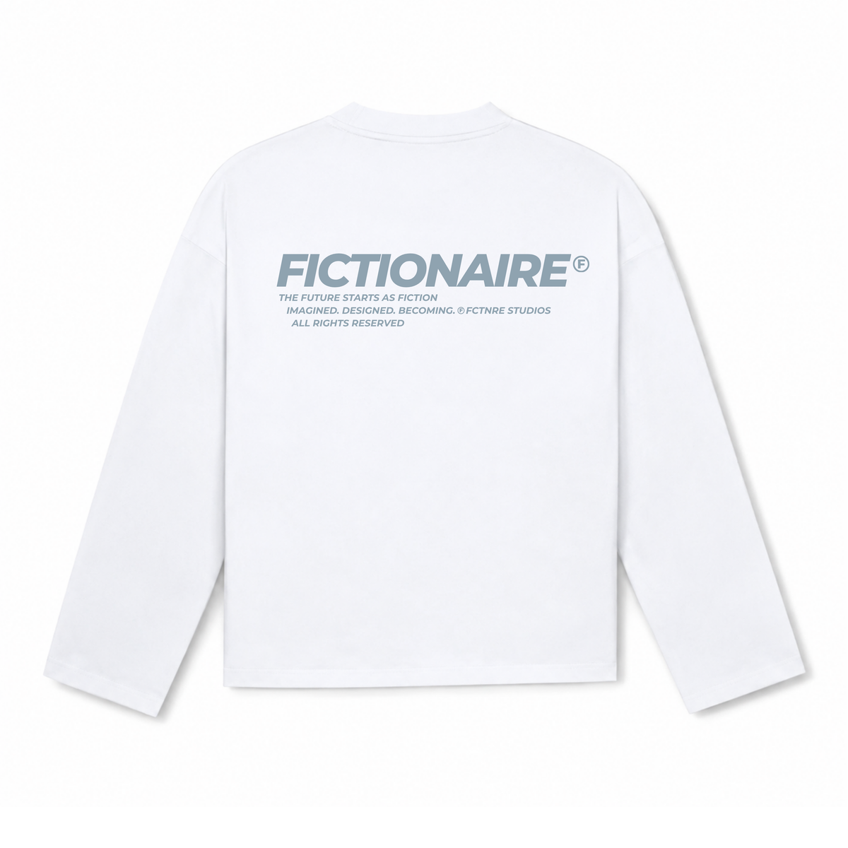 Future Starts as Fiction Longsleeve White/Blue