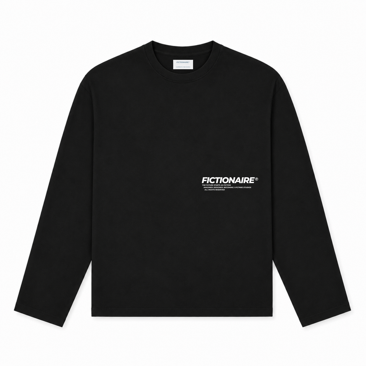 Future Starts as Fiction Longsleeve Black/White