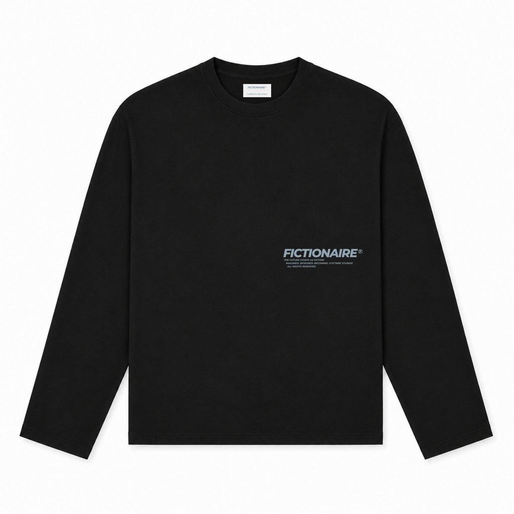 Future Starts as Fiction Longsleeve Black/Blue