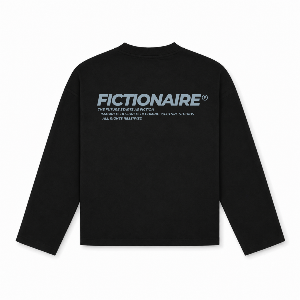 Future Starts as Fiction Longsleeve Black/Blue
