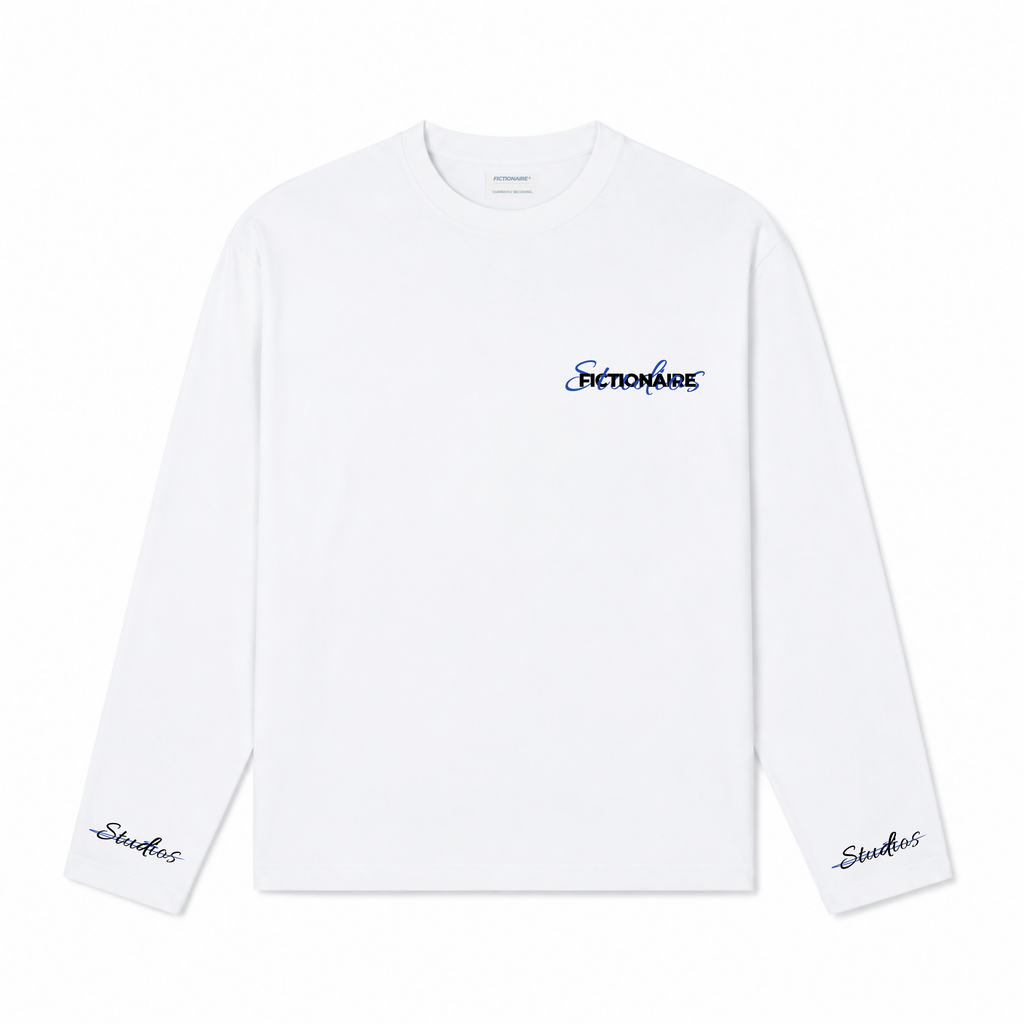 Fictionaire Studios Longsleeve White/Blue
