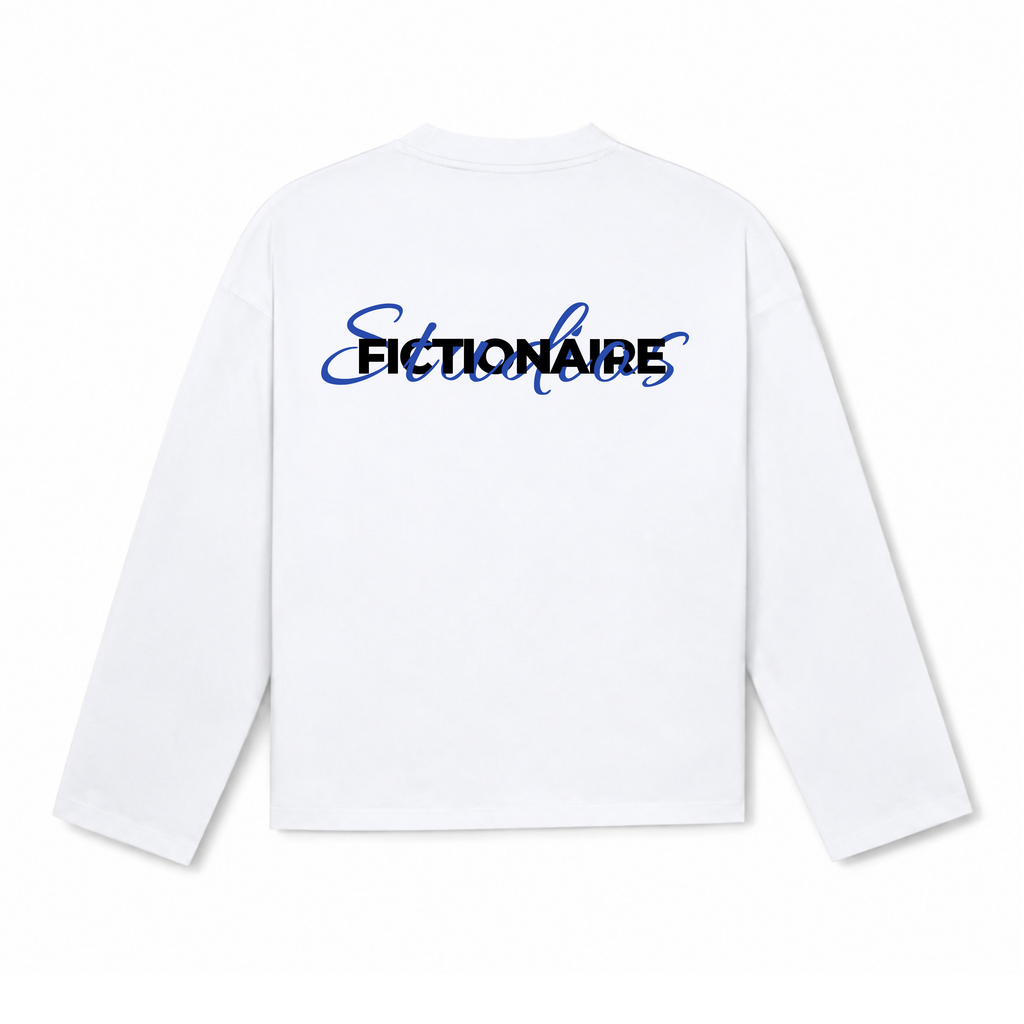 Fictionaire Studios Longsleeve White/Blue