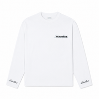 Fictionaire Studios Longsleeve White/FCTNRE Blue