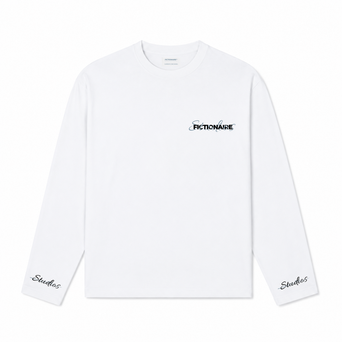 Fictionaire Studios Longsleeve White/FCTNRE Blue