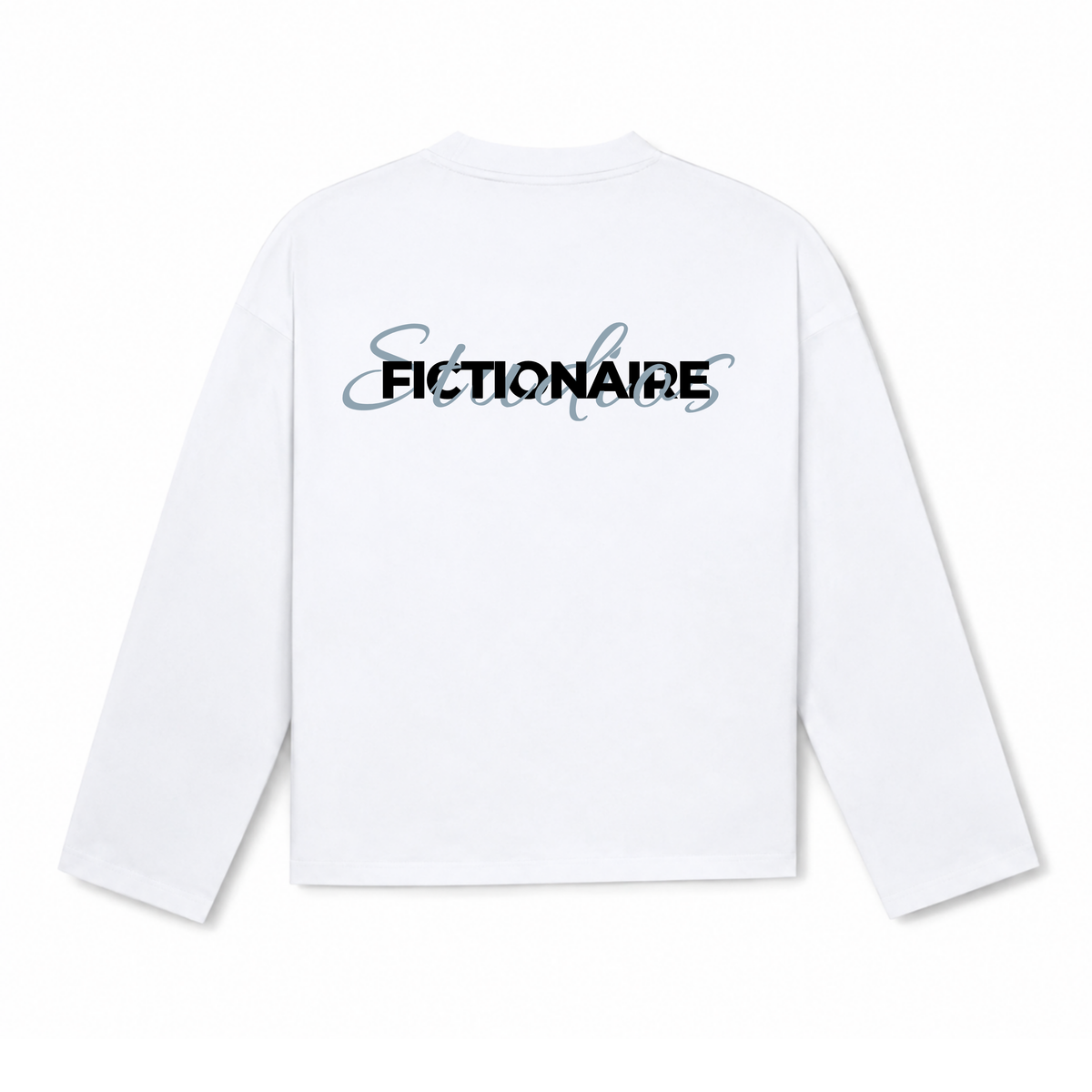 Fictionaire Studios Longsleeve White/FCTNRE Blue